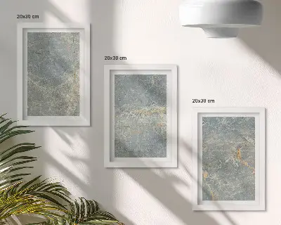 Modern keretezett kép szett zöld erezetes márvány mintázatú díszítőelemek