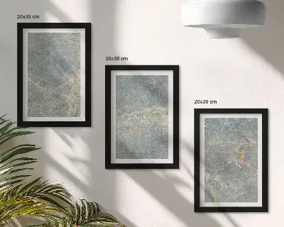 Modern keretezett kép szett zöld erezetes márvány mintázatú díszítőelemek
