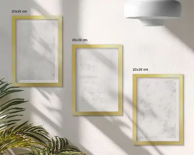 Keretezett triptichon fehér foltok minimalista vászon háttéren