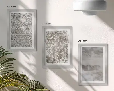 Keretezett triptichon ipari szerkezetek absztrakt design mintával