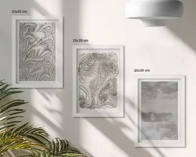Keretezett triptichon ipari szerkezetek absztrakt design mintával