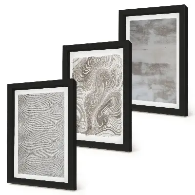Keretezett triptichon ipari szerkezetek absztrakt design mintával