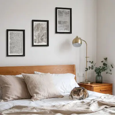 Keretezett triptichon ipari szerkezetek absztrakt design mintával