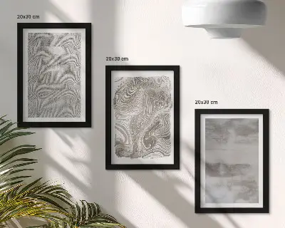 Keretezett triptichon ipari szerkezetek absztrakt design mintával