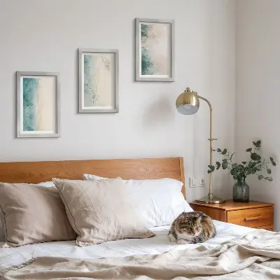 Modern keretezett képszett minimalista stílusú akvarell festmények vásznon