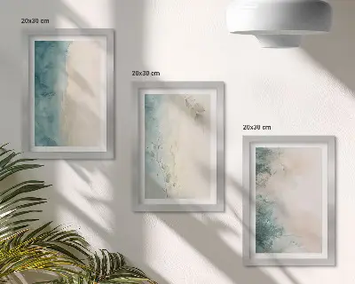 Modern keretezett képszett minimalista stílusú akvarell festmények vásznon