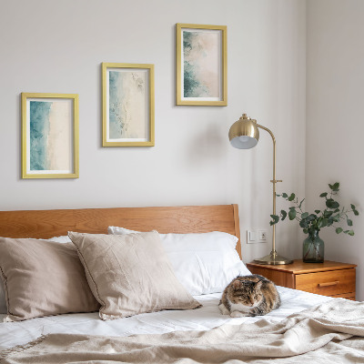 Modern keretezett kép szett Akvarell festmények vászonra, minimalista stílusban