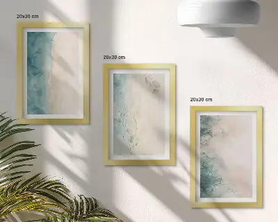 Modern keretezett képszett minimalista stílusú akvarell festmények vásznon