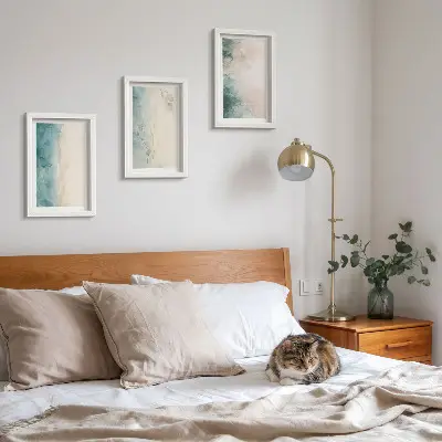 Modern keretezett képszett minimalista stílusú akvarell festmények vásznon