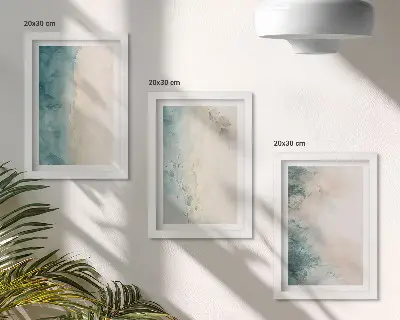 Modern keretezett képszett minimalista stílusú akvarell festmények vásznon