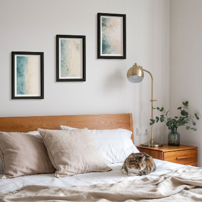 Modern keretezett kép szett Akvarell festmények vászonra, minimalista stílusban