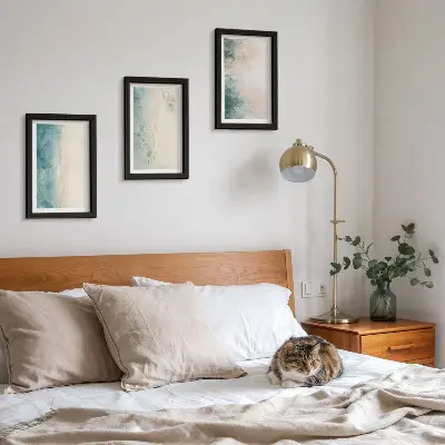 Modern keretezett képszett minimalista stílusú akvarell festmények vásznon