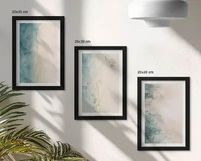 Modern keretezett képszett minimalista stílusú akvarell festmények vásznon