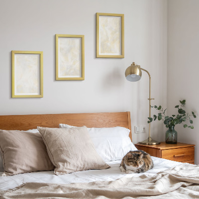 Keretezett triptichon Fényes textúra ecsetvonások design