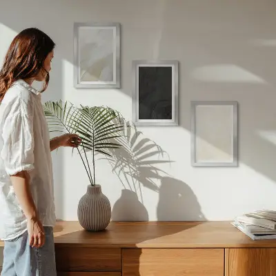 Modern keretezett képszett minimalista szerkezetek különböző árnyalatokban
