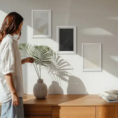 Modern keretezett képszett minimalista szerkezetek különböző árnyalatokban