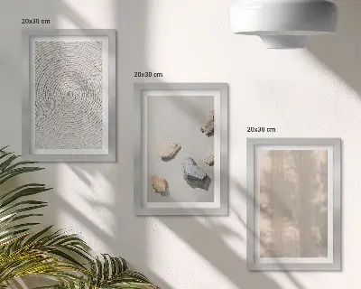 Keretezett triptichon boho textúrák természetes szerkezetek mintával
