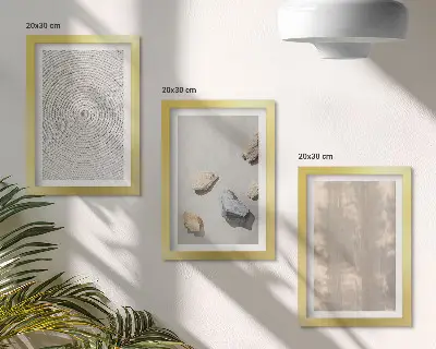 Keretezett triptichon boho textúrák természetes szerkezetek mintával