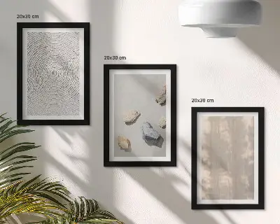Keretezett triptichon boho textúrák természetes szerkezetek mintával
