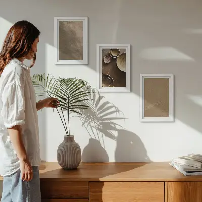 Modern keretezett képszett kőszerkezetek minimalista stílusban