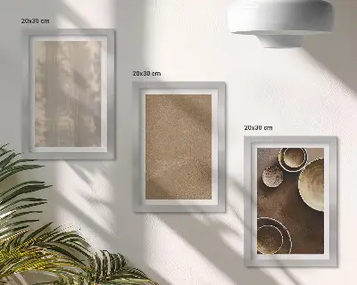 Struktúrák és textúrák minimalista stílusban keretezett triptichon