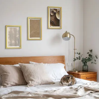 Struktúrák és textúrák minimalista stílusban keretezett triptichon