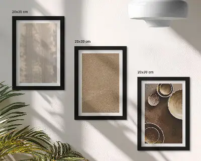 Struktúrák és textúrák minimalista stílusban keretezett triptichon