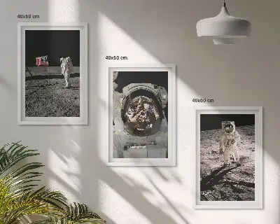 Fali dekoráció kép készlet NASA űrhajós leszállás a Holdon