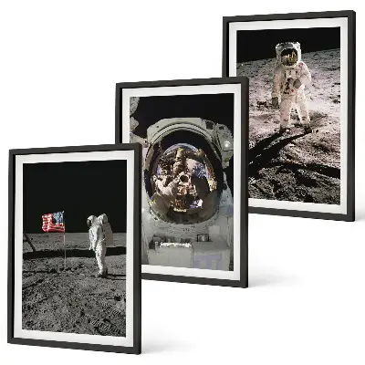 Fali dekoráció kép készlet NASA űrhajós leszállás a Holdon