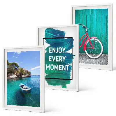 Keretezett képszett hálószobába tengeri hajós és kerékpáros inspirációval