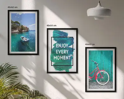 Keretezett képszett hálószobába tengeri hajós és kerékpáros inspirációval