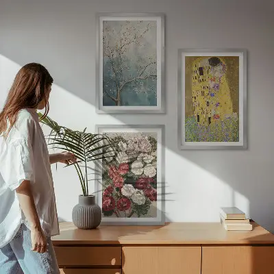 A fa virágai Klimt festmény keretezett képszett hálószobába