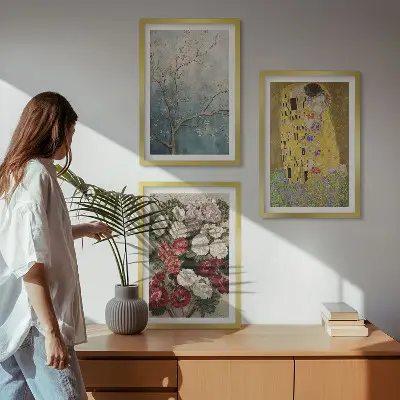 A fa virágai Klimt festmény keretezett képszett hálószobába