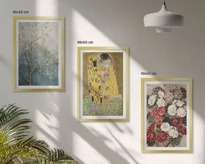 A fa virágai Klimt festmény keretezett képszett hálószobába