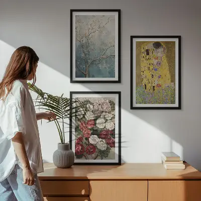 A fa virágai Klimt festmény keretezett képszett hálószobába
