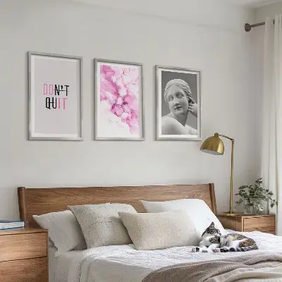 Absztrakt akvarell szobor fali dekoráció kép készlet
