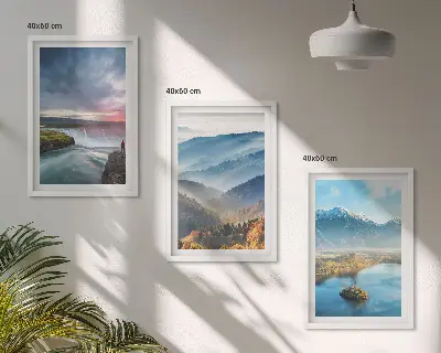 Hegyi tájak és vízesések falikép készlet dekoratív falikép szett