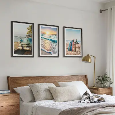 Fali dekorációs képkészlet Miami naplementés vakáció mintával