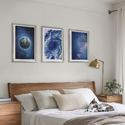 Fali dekoráció kép készlet Föld űr vihar galaxis