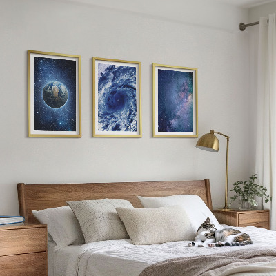Fali dekoráció kép készlet Föld űr vihar galaxis