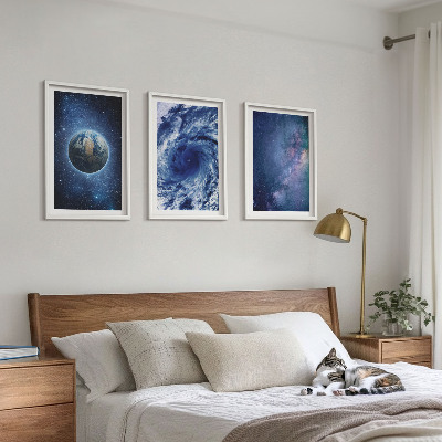 Fali dekoráció kép készlet Föld űr vihar galaxis