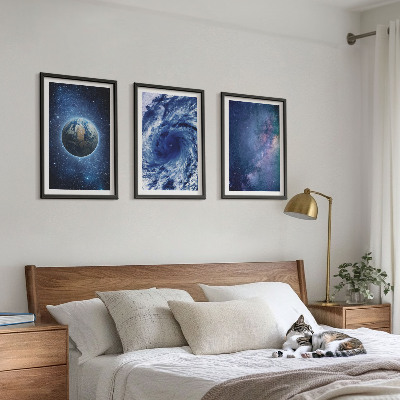 Fali dekoráció kép készlet Föld űr vihar galaxis