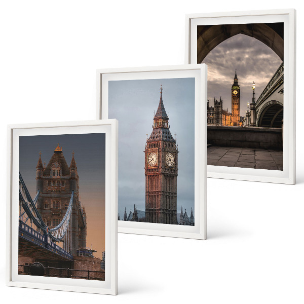 Fali dekoráció kép készlet London Bridge Big Ben óra