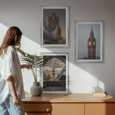 London Bridge és Big Ben fali dekorációs képkészlet többrészes falikép