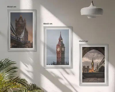 London Bridge és Big Ben fali dekorációs képkészlet többrészes falikép