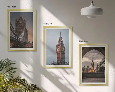 London Bridge és Big Ben fali dekorációs képkészlet többrészes falikép