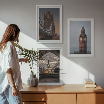 Fali dekoráció kép készlet London Bridge Big Ben óra