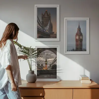 London Bridge és Big Ben fali dekorációs képkészlet többrészes falikép