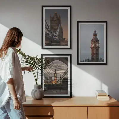 London Bridge és Big Ben fali dekorációs képkészlet többrészes falikép