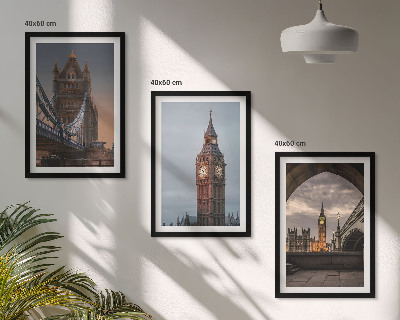 Fali dekoráció kép készlet London Bridge Big Ben óra